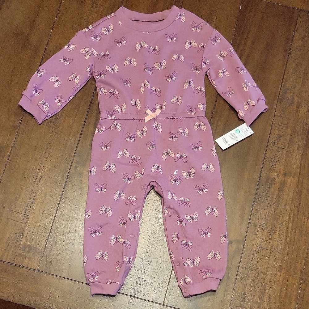 Child of Mine Lavender Butterfly Footie